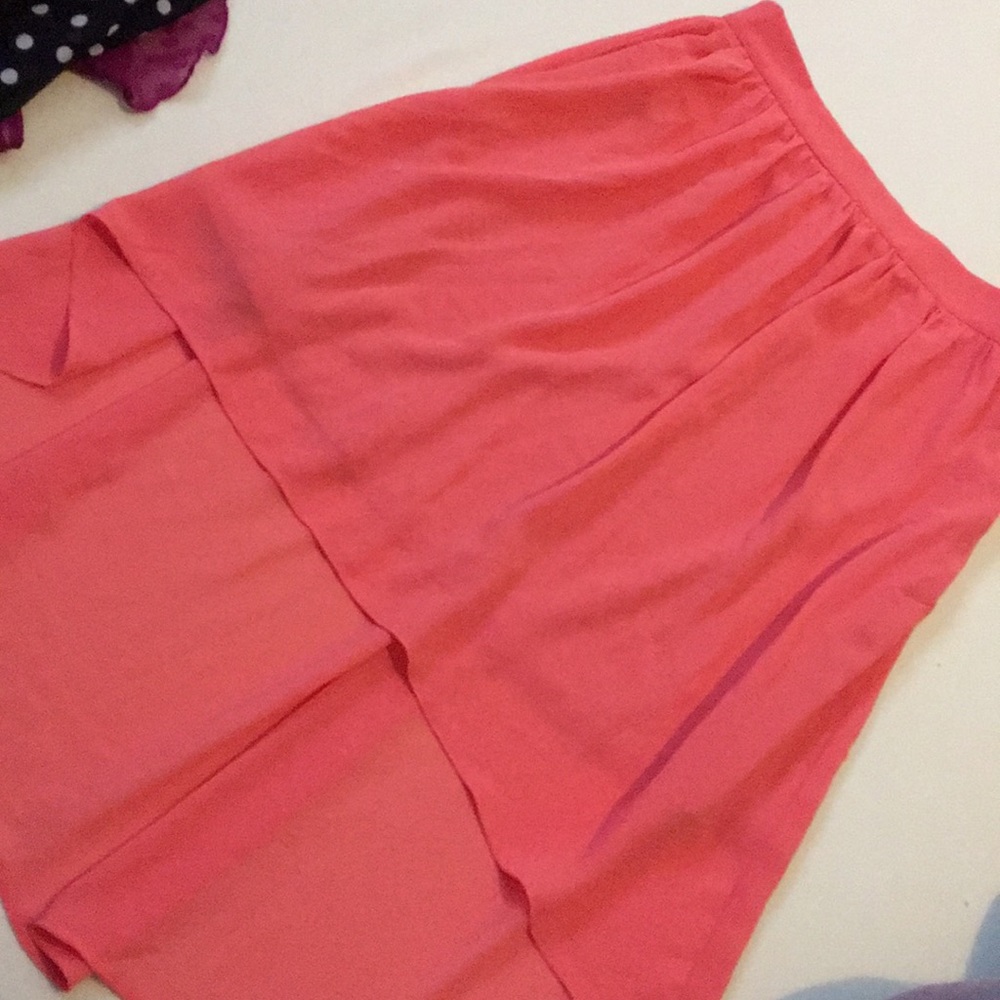Salmon colored Hi low skirt